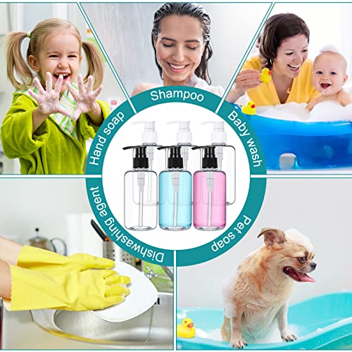 30 Pack 8 oz Plastic Pump Bottles Dispenser for Shampoo Lotion & Travel