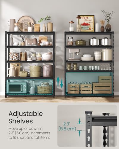 Heavy-Duty 5-Tier Steel Storage Shelves Set of 2 - Garage & Warehouse Organizers