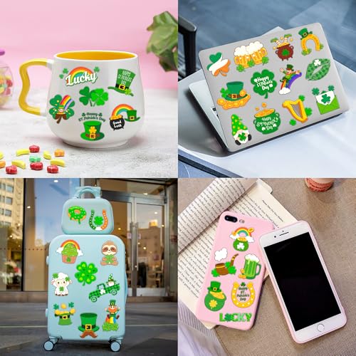96 PCS St Patricks Day Shamrock Pre-Cut Temporary Tattoos for Kids | Super Cute Themed Birthday Party Favors, Supplies, Decorations, Lucky Fake Tattoo Stickers, School Rewards Gifts For Boys Girls