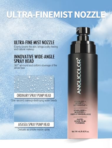 Anglicolor Matte Setting Spray 190mL - Long Lasting Oil Control & Flawless Finish