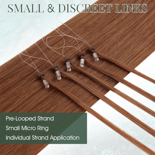 Copper Micro Loop Hair Extensions 16 Inch 50G 50S - Invisible Wire Design - Ugeat Variation AM-#330