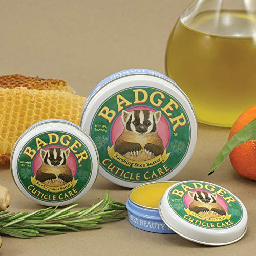 Badger Organic Cuticle Care Balm - Natural Nail Care Cream with Shea Butter, Vitamin-Rich Seabuckthorn Extract Helps Strengthen, Soothe & Restore Dry & Splitting Cuticles ? Light Citrus Scent - .75oz