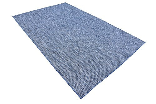 Unique Loom 5'3 x 8' Indoor/Outdoor Heathered Area Rug - Blue/Navy