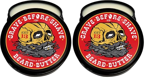 Grave Before Shave Beard Butter Cigar Blend 4oz Pack of 2 - Softening & Conditioning