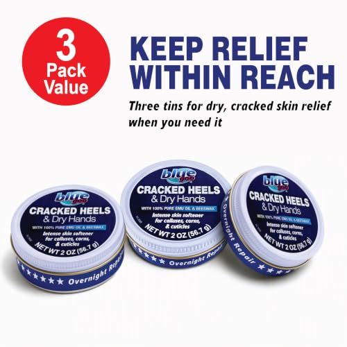 Blue Goo Cracked Heels & Dry Hands Skin Protectant 2 oz - Pack of 3