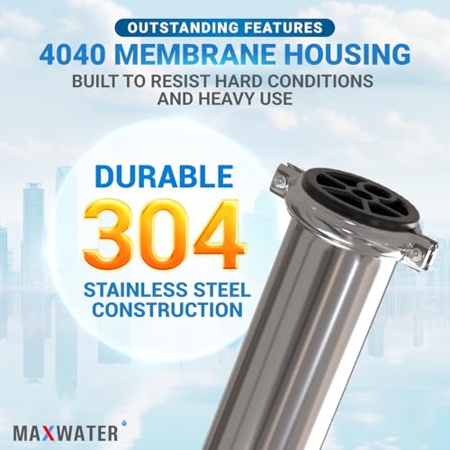 Max Water 4040 Reverse Osmosis Membrane Housing 4x40 Inch Industrial Water Filter