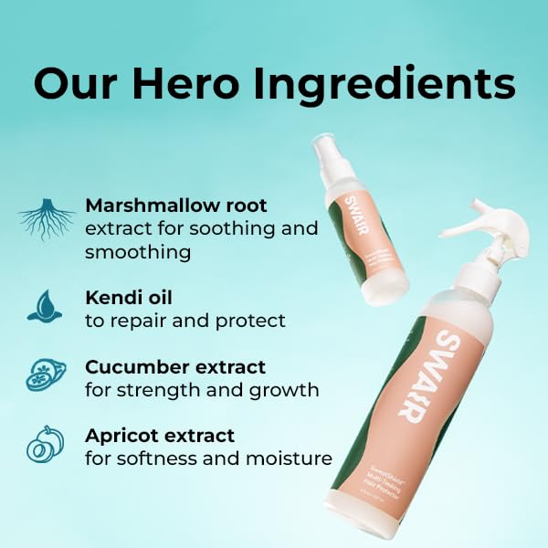 SWAIR SweatShield Leave-In Hair Protector Spray - Humidity & Frizz Defense - 8oz