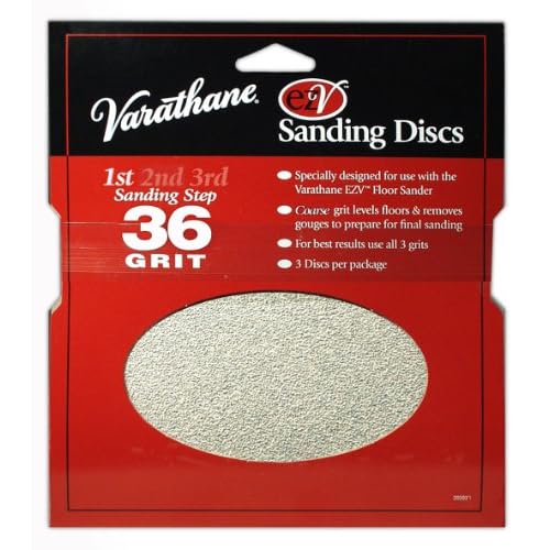 Varathane 36 Grit Sand Discs for EZV Floor Finish Sanders, 3-Pack