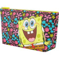 Concept One SpongeBob SquarePants Travel Makeup Bag, Trapezoid Cosmetic Organizer Pouch for Women, Multi