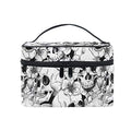 Makeup Train Case Sugar Skull Mexican Floral Korean Carrying Portable Zip Travel Cosmetic Brush Bag Organizer Large White Elephant Gift for Girls Women