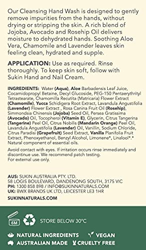 Sukin Cleansing Hand Wash 16.9 Fl Oz Pack of 3 Signature Scent