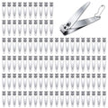 120 Pack Stainless Steel Nail Clippers Set with Carry Chain