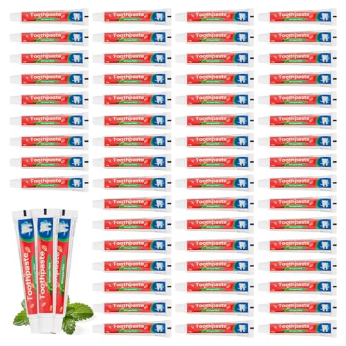 Kocpudu 200-Pack Travel Toothpaste Bulk, Mint Flavor, 10g Mini Tubes