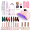 Gel Nail Polish Kit with UV Light P-PLUS30F Set - Salon Quality at Home