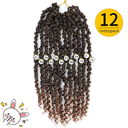Fulcrum Passion Twist Crochet Hair 14 Inch - T30# (8 Packs)