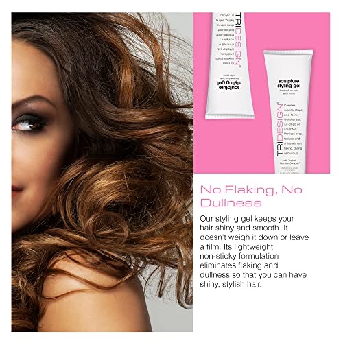 TRIDESIGN Strong Hold Hair Styling Gel 6 oz - 2 Pack for Wet Look & All Hair Types