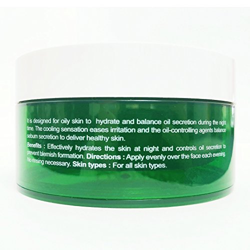 Tea Tree Overnight Sleep Gelly, Sleeping Facial Mask, Skin Care for Hydrating, Pore Refining and Relxation, 2.8 oz, 80g