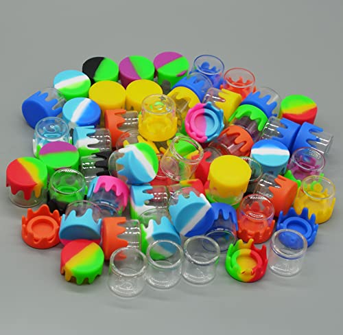 6ml Silicone Glass Wax Containers Airtight Concentrate Jar (100)