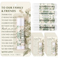 36 Pcs Green Chinoiserie Wedding Favor Gift for Guests Lip Balm Lemon Tea Tree Scent Baby Shower Favors for Gender Reveal Games Prizes Bridal Shower Party Supplies