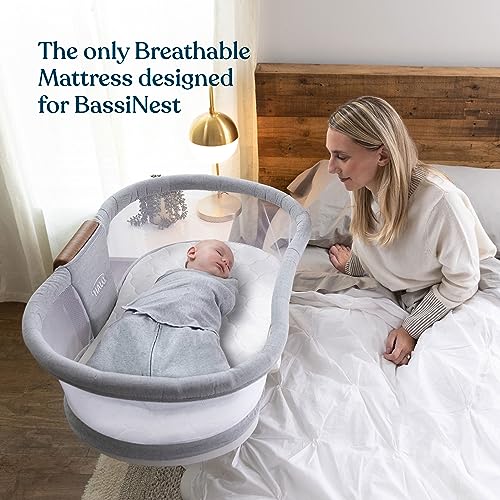 Baby Bassinet Pad with Washable Cover – Breathable, Hypoallergenic, Fits Halo BassiNest