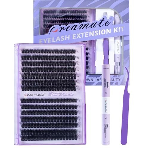 Cluster Lashes Individual Cluster Eyelashes D Curl Mix 10-18mm (60D+80D) Eyelashes Cluster Volume & Dramatic Russian Individual Eye Lashes for Beginners (60D+80D Lash kit)