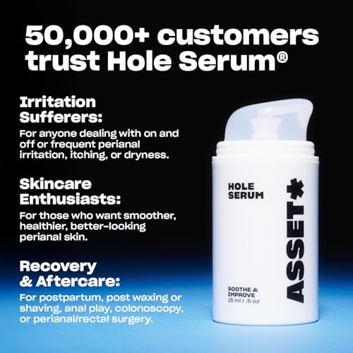 Asset Hole Serum ? Soothing Daily Serum for Perianal Skin Health & Radiance ? 15ml (.5oz) | Hydrates, Strengthens, Improves Skin Texture | Gentle, pH Balanced, Non-Greasy Formula