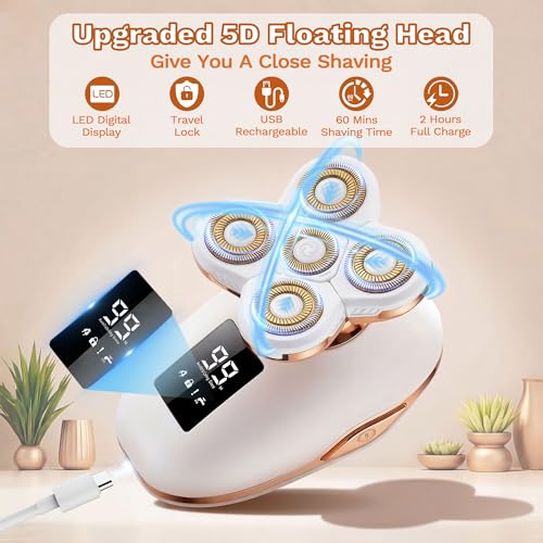 Women's 5-in-1 Electric Shaver Kit Wet & Dry Bikini Trimmer Facial Hair Removal
