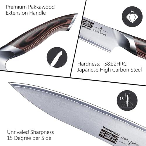 6 Inch Japanese Chef Utility Knife - Ultra Sharp Kitchen Paring & Slicing Tool