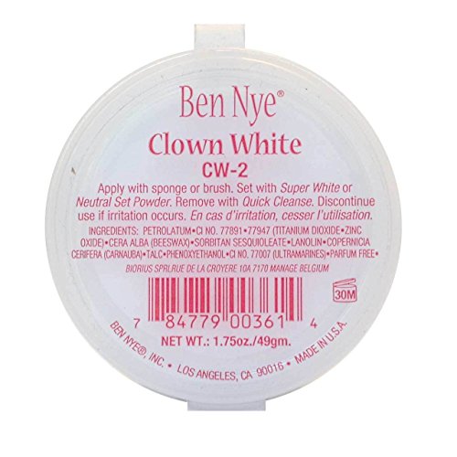Clown White Makeup - Face Stage Makeup, 1.75oz/49g
