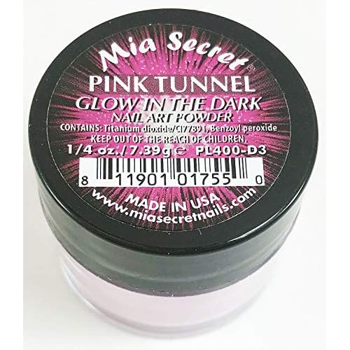 Mia Secret Professional Nail System Nail Art Powder Glow In The Dark Collection .25 oz. - Pink Tunnel