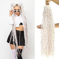 7-Pack White 36-Inch Soft Faux Locs Crochet Hair Extensions for Black Women - Pre-Looped, Long Style Variation of THIS Listing