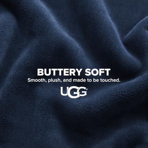 UGG Coco Fleece Throw Blanket for Sofa 50x70 Dark Blue Eve Blue - Soft & Cozy