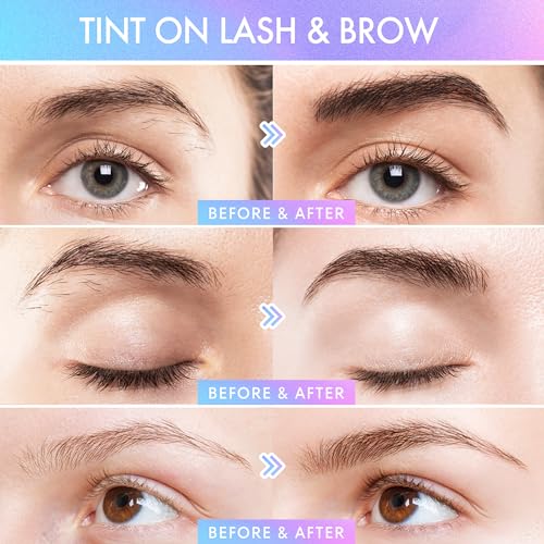 Professional Lash Lift Kit: Semi-Permanent Black Eyebrows Eyelash Perm Set - Salon Quailty Eyelash Lamination at Home for Women (Black)