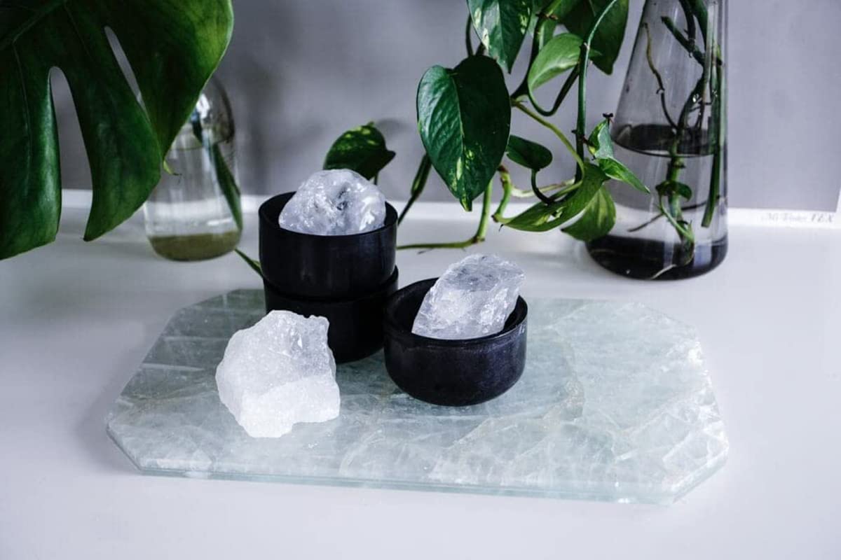 AnNafi® Alum Stone Block | White Alum Crystal Rock | Phitkari Crystal Stone of Alumbre | Natural Piedra de Alumbre Alum Stone | Shaving Stone Chunks | Tawas Stone Antiperspirant 250 Grams (9 OZ)