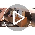 GOBAM X-Large Bamboo Makeup Storage Drawer Organizer - Large Capacity Cosmetic Box