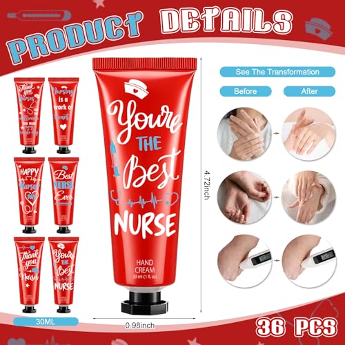 36 Pack Travel Size Hand Cream Set for Nurses - Moisturizing & Giftable