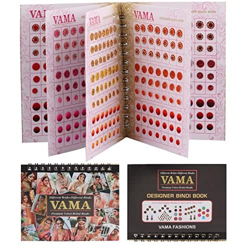 Stone Glitter Sparkle Doubleshade Crystal Stone Mix Bindi Book Kumkum Sticker for Girls & Ladies (504 Bindi Booklet Dairy)