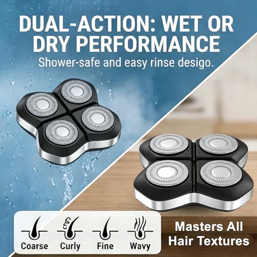 Compatibel with Freebird Pro Replacement Blades,2Pack Compatible with Freebird FlexSeries Pro Electric Head & Body Shaver,Precison and Smooth Shaving.