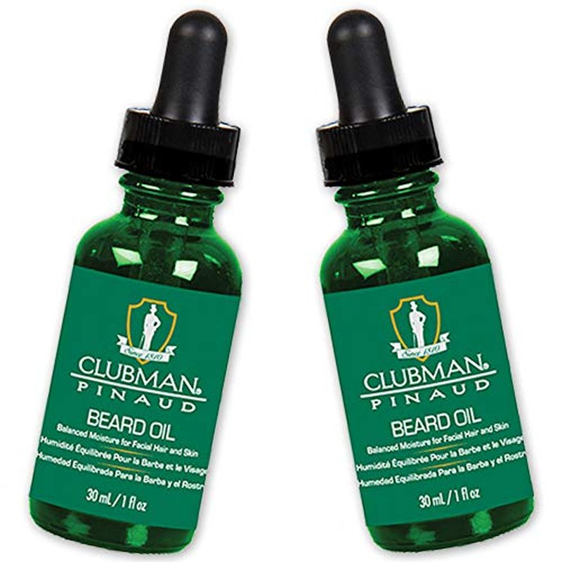 Clubman Pinaud Beard Oil for Men ? Nourishing & Hydrating Beard Oil, Balanced Moisture for Facial Hair and Skin, 1 fl oz, 2 Pack