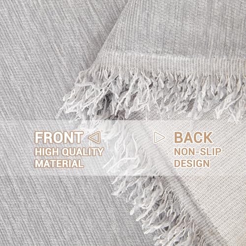 Oversize Couch Cover for Sectional Sofa - Light Grey XX-Large 71x118+91x134, Washable Furniture Protector