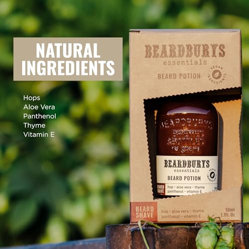 Vegan Beard Moisturizer & Growth Serum with Vitamin E & Hops - 1.7 Fl Oz