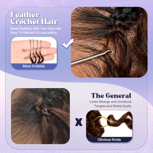 Crochet Human Hair Extensions - Burmese Curly, 14 Inch, 120g - Chocolate Brown - Miracle Knots