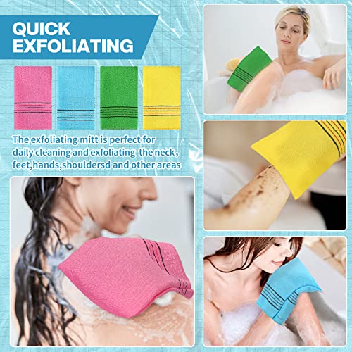Large 50 Pcs Exfoliating Body Washcloths Set - Reusable Bath Scrub Towels