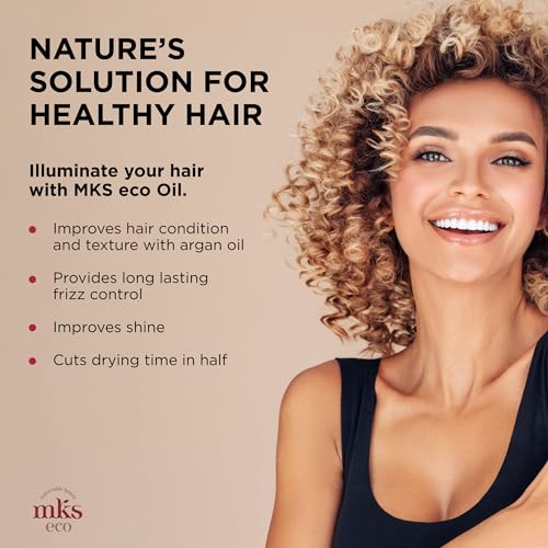 8 Fl Oz MKS eco Hair Styling Elixir with Moroccan Argan & Hemp Seed Oil - Nourishing & Frizz Control