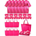 Sintuff 24 Pcs Sleepover Party Supplies for Girls 6 Spa Robes for Girls Slumber Party 6 Tote Bags 6 Headbands 6 Spa Masks