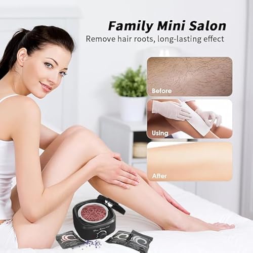 Professional Electric Wax Warmer Kit for Hair Removal, Hard Bikini, Strip Wax Beads, Paraffin, Full Body, Legs, Face, Eyebrows