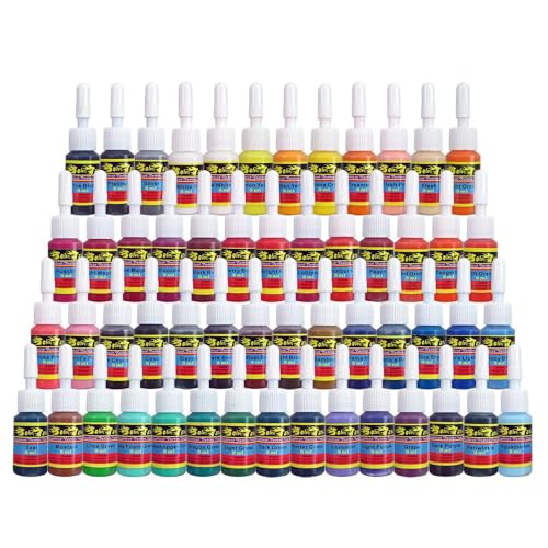 Solong Tattoo Ink Set 54 Colors - Complete 1/6oz (5ml) Pigment Kit, Professional Tattoo Supplies, Variation of THIS listing