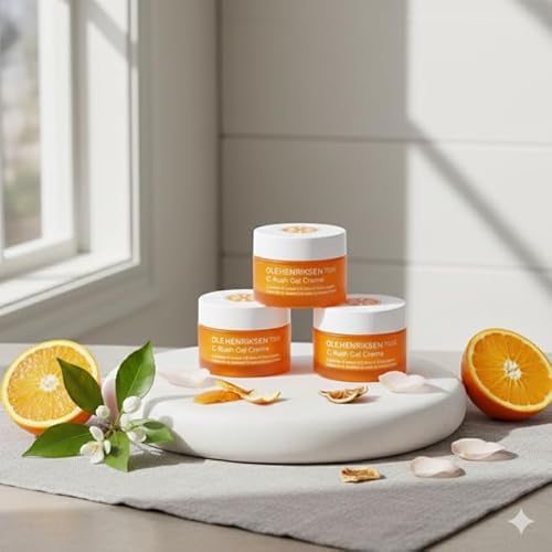 Ole Henriksen C-Rush Vitamin C Gel Moisturizer, Travel Size 0.5 oz (Pack of 4) | Lightweight Hydrating Face Moisturizing Gel-Cream | Citrus-Scented | Total 2.0 oz