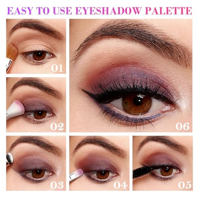 105 Colors Eyeshadow Palette with 5Pcs Brushes Set,Professional Makeup Smokey Nude Matte Eyeshadow Palette,Colorful and Long Lasting Powder Eye Shadow Makeup Gift Set