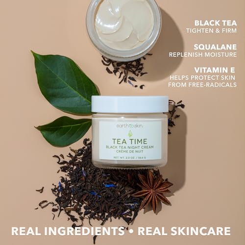 Earth To Skin Black Tea Night Cream with Edelweiss Extract - 2 fl oz